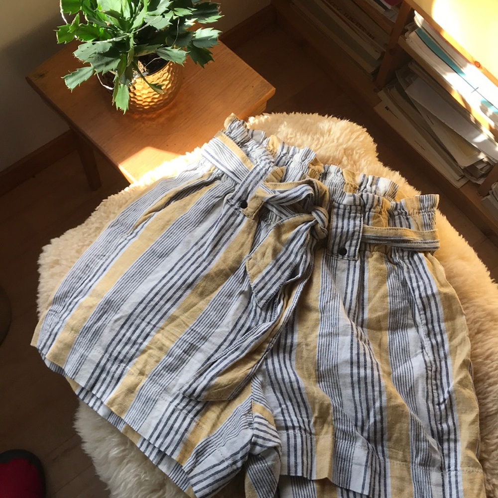 Linen Paper bag shorts